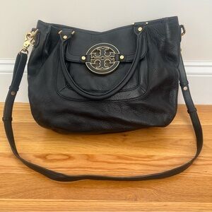 Tory Burch Black Leather Shoulder Bag
